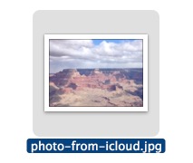 Una foto de ejemplo descargada de iCloud