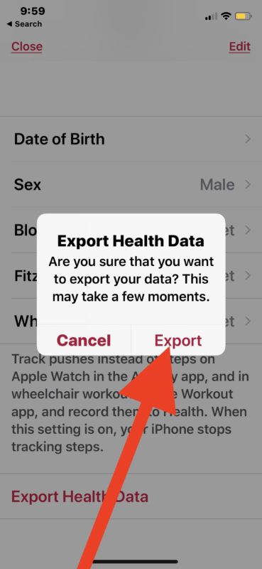 Cómo exportar datos de salud desde iPhone