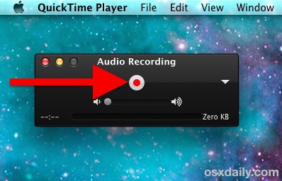 Grabar sonido en una Mac con QuickTime Recorder