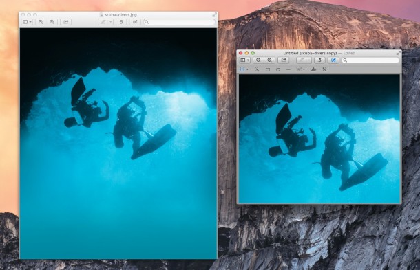 Recortar imágenes en la vista previa de Mac OS X