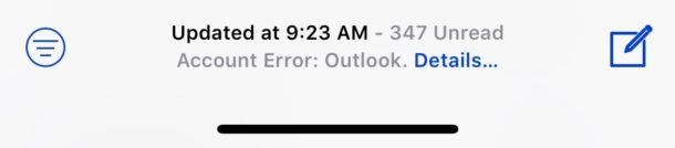 Arreglar No se puede obtener el error de correo iOS