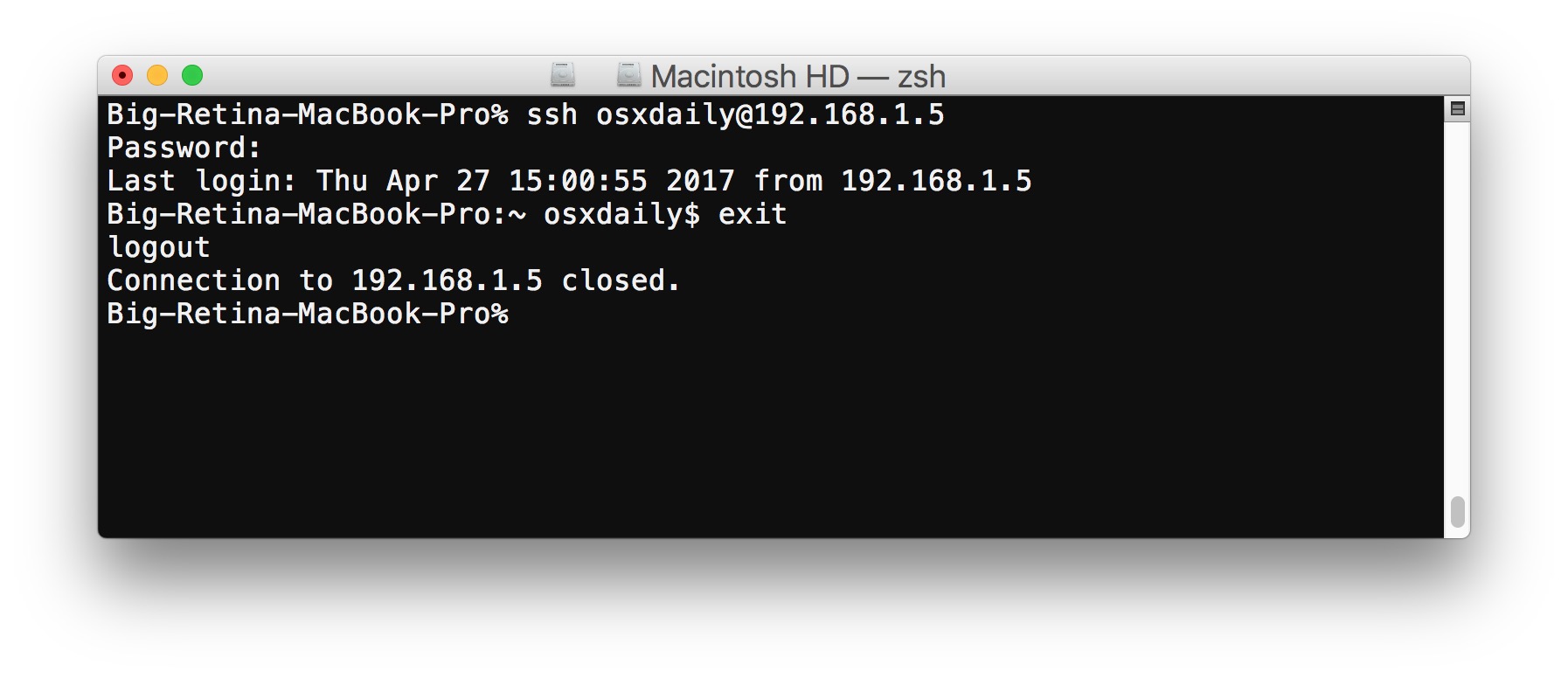 SSH en Mac