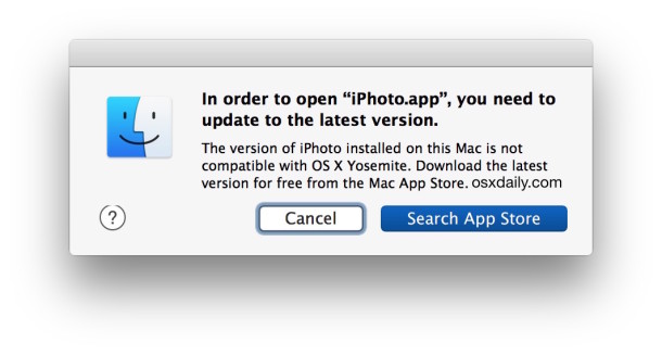 Error al abrir iPhoto en Mac con la aplicación Fotos