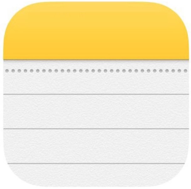 Icono de notas en iOS