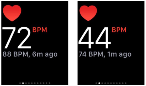 Lectura de frecuencia cardíaca del Apple Watch