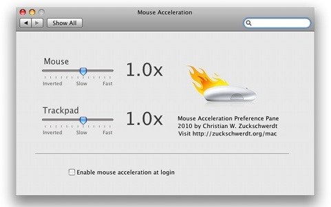 ajustar la aceleración del mouse mac