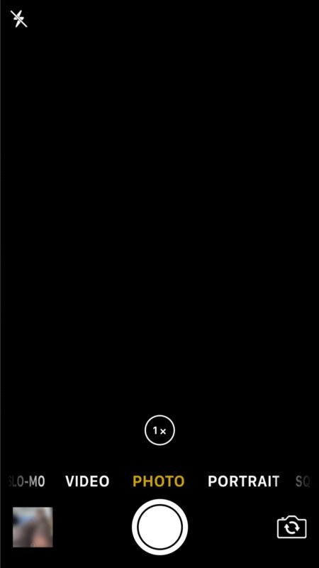 Cámara del iPhone 7 congelada en pantalla negra