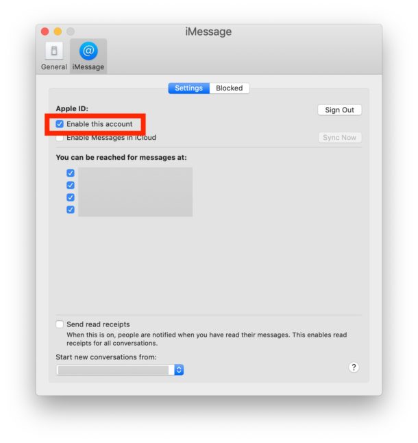 iMessage no funciona, solución para Mac