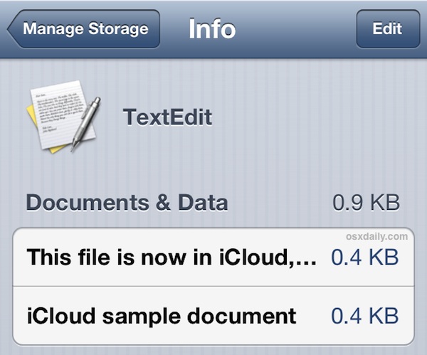 Ver documentos de iCloud en iOS