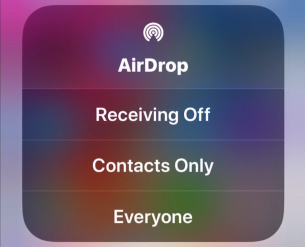 Uso de AirDrop en el Centro de control de iOS 11