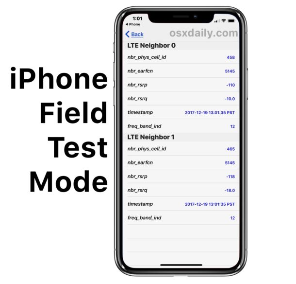 Modo de prueba de campo de iPhone