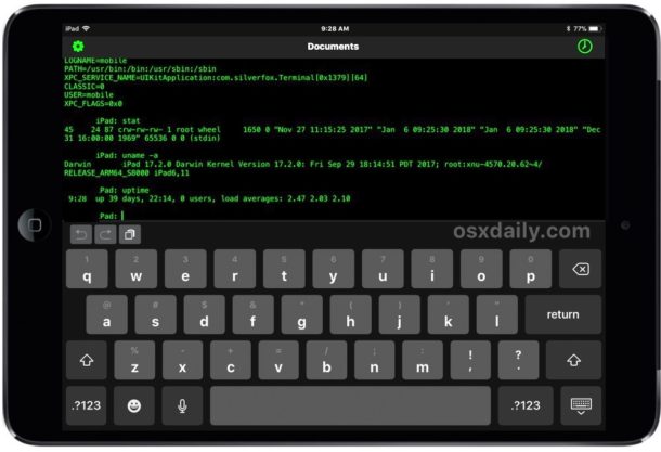 Terminal para iOS trae una línea de comandos para iPad y iPhone