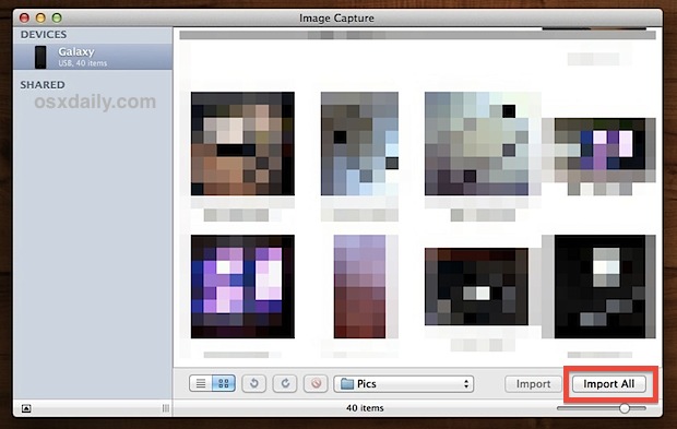 Transfiere fotos de Android a Mac con Image Capture
