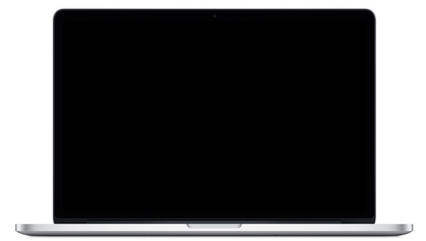 MacBook Pro con pantalla atenuada