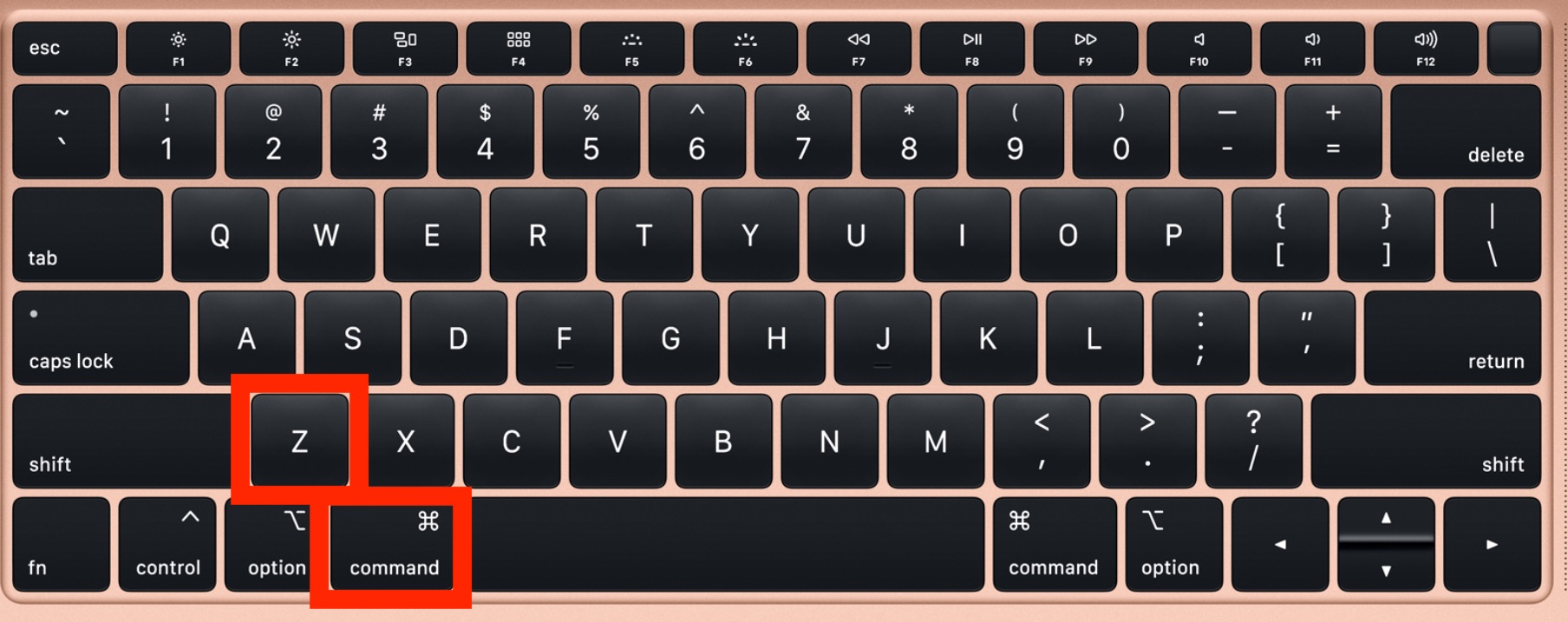 Cómo deshacer en Mac con atajo de teclado