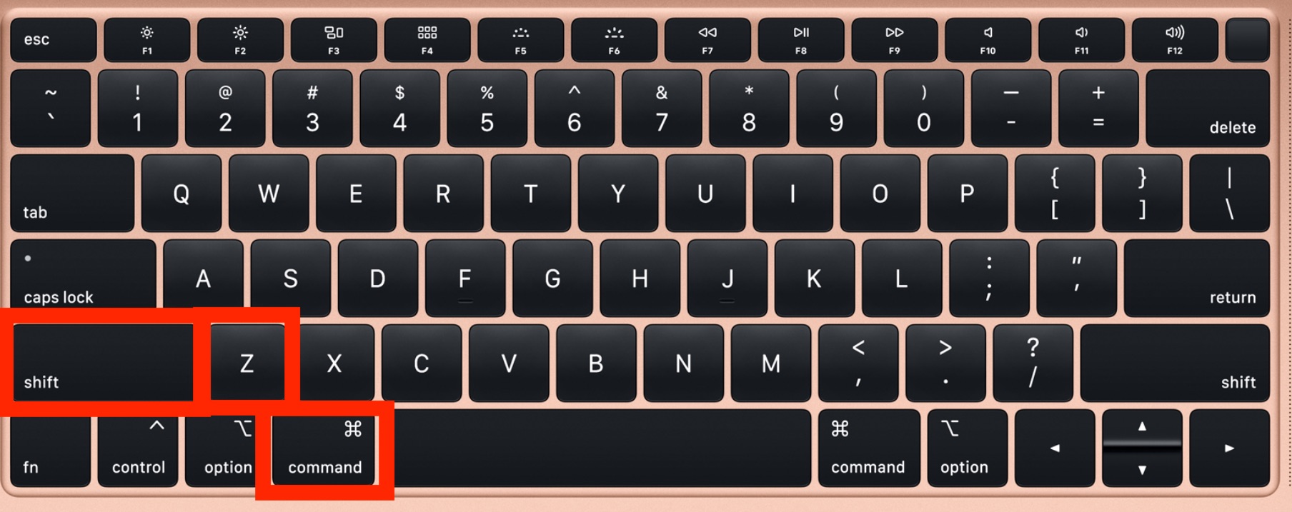 Cómo rehacer en Mac con el método abreviado de teclado
