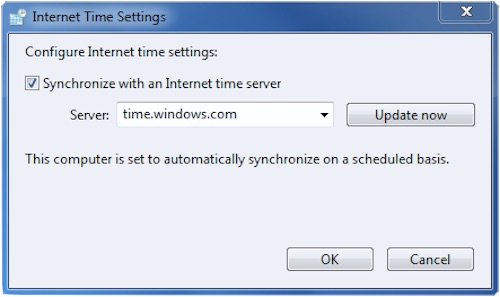 Sincronizar el servidor de hora de Internet en Windows