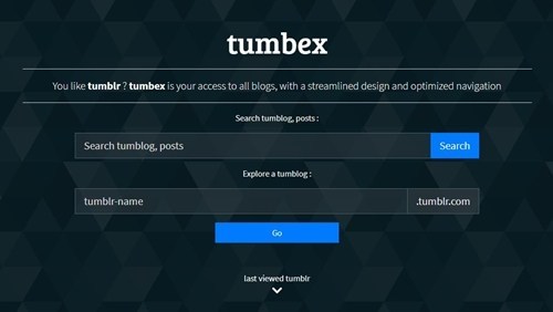 Página de inicio de Tumbex