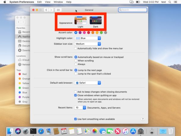 Cómo cambiar la apariencia de la luz en Mac OS