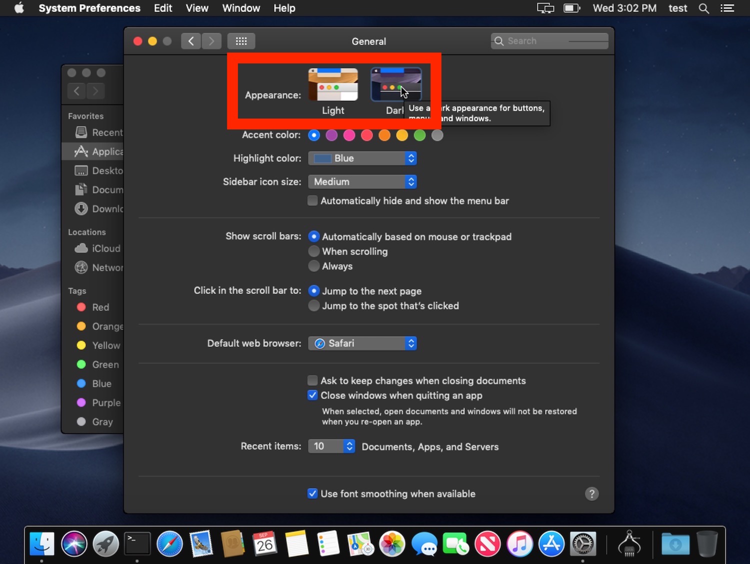 Cómo cambiar al tema oscuro en MacOS