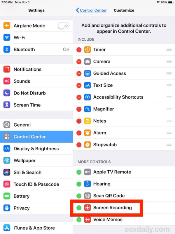 Cómo habilitar Screen Recorder en iOS
