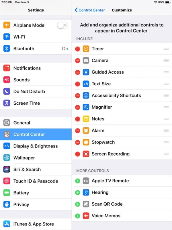 Grabador de pantalla habilitado en iOS