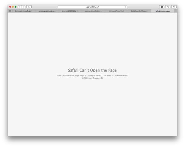 Safari no puede abrir la página