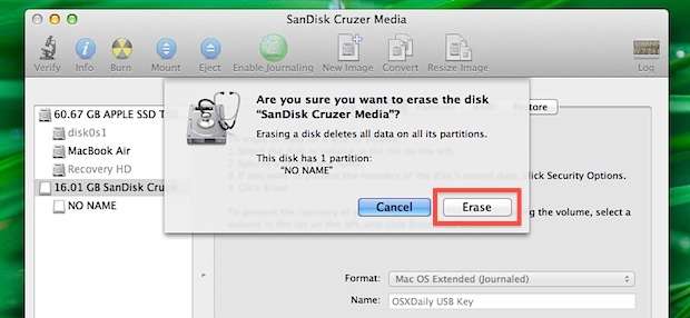 Formatear una unidad USB para usar en una Mac