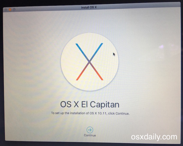 Limpiar la instalación de OS X El Capitan