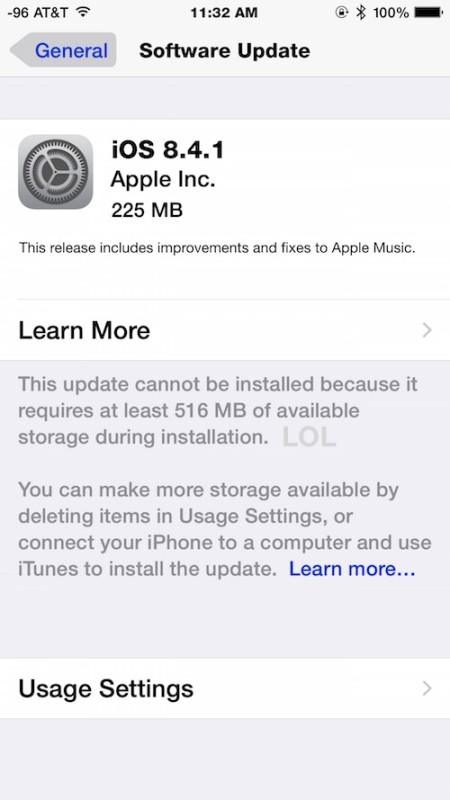 Descarga de actualización de iOS 8.4.1