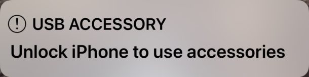 Accesorio USB Desbloquear iPhone para usar el mensaje de accesorios