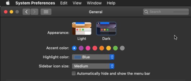 Cómo habilitar el tema del modo oscuro en Mac OS