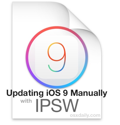 Actualice iOS 9 manualmente con archivos de firmware