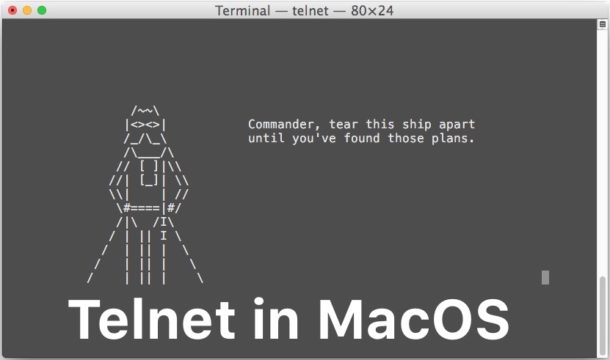 Obtenga Telnet en Mac OS