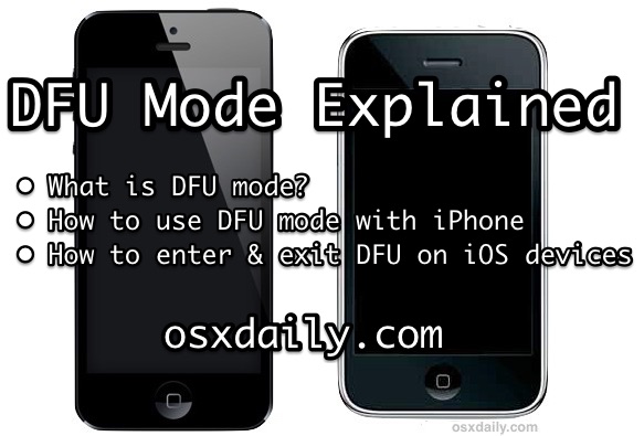 Explicación del modo DFU de iPhone: cómo usar el modo DFU, para qué sirve el modo DFU