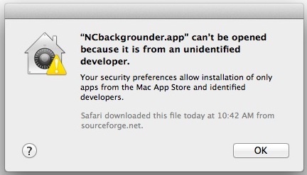 La aplicación no se puede abrir desde una advertencia de desarrollador no identificado