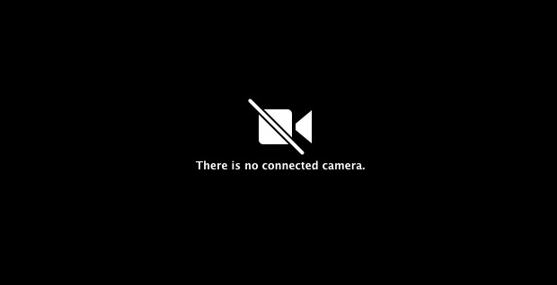 Mensaje de error "No hay cámara conectada" en la Mac