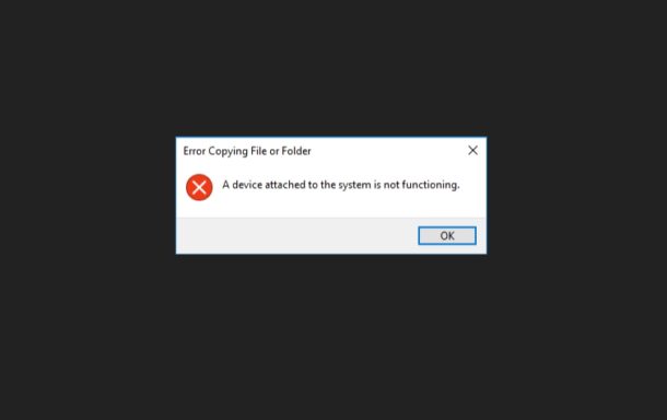 Reparar el error del dispositivo conectado al sistema no funciona en una PC con Windows