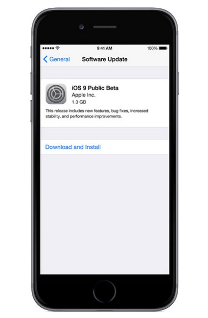 Instalación de la beta pública de iOS 9