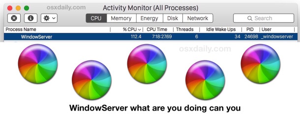 WindowServer, ¿por qué consume tanta CPU?  Te compré una nueva Mac, ¿qué más quieres?  WindowServer, sea amable.