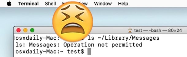 Solucionar error de terminal de operación no permitida en Mac OS