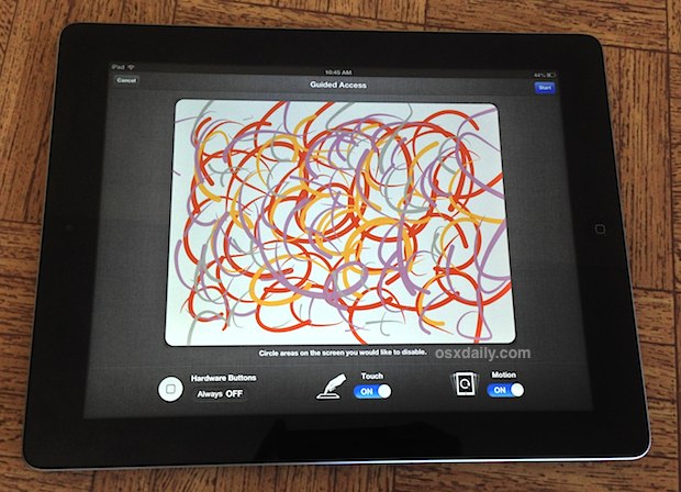 Modo para niños en iPad con acceso guiado
