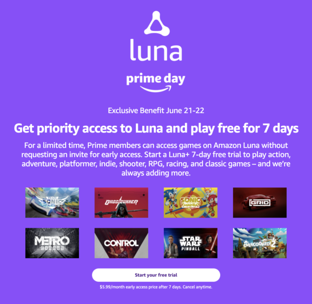 Amazon Luna + Early Prime Access